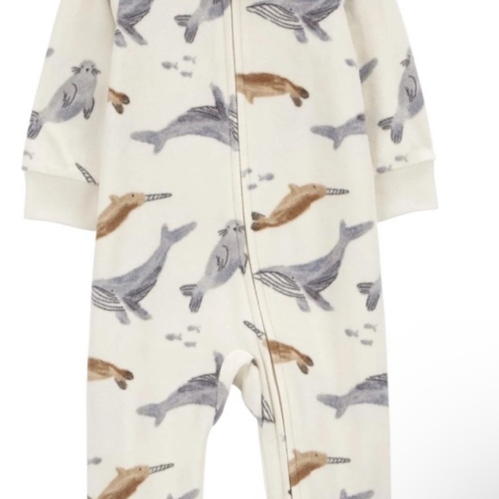 Carter's Cream Animal Print Footie